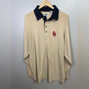 Vintage Infinity By Classic OU Mens Shirt XXL Short Sleeve Polo crimson & Cream